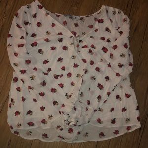 Flowery long sleeve Hollister shirt
